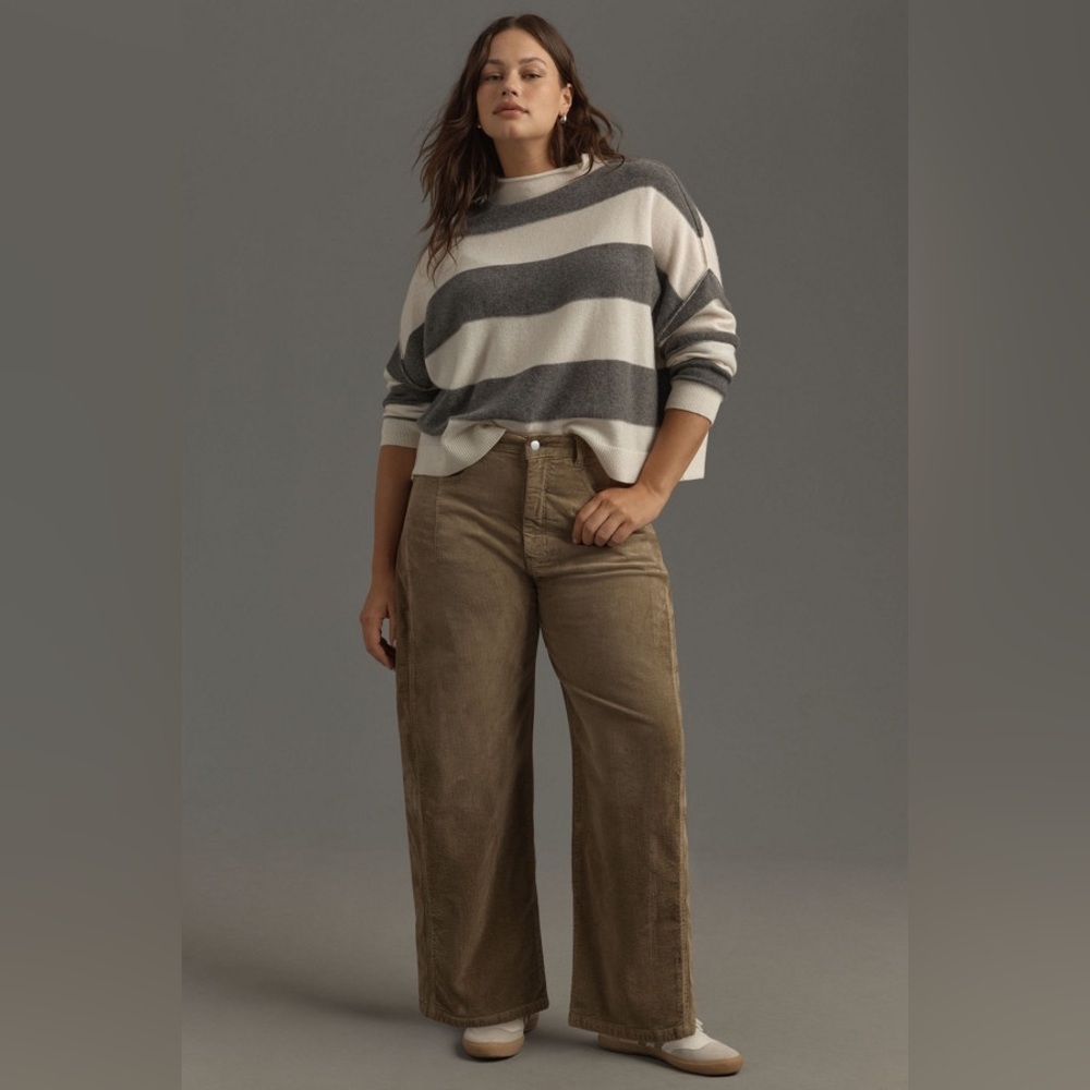NWT Size 20W - Pilcro The Kenna Heritage barrel jeans Corduroy MOSS (US$ 148)